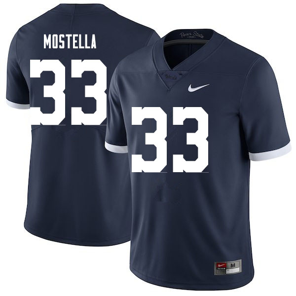 NCAA Nike Men's Penn State Nittany Lions Bryce Mostella #33 College Football Authentic Throwback Navy Stitched Jersey IRH4598DA